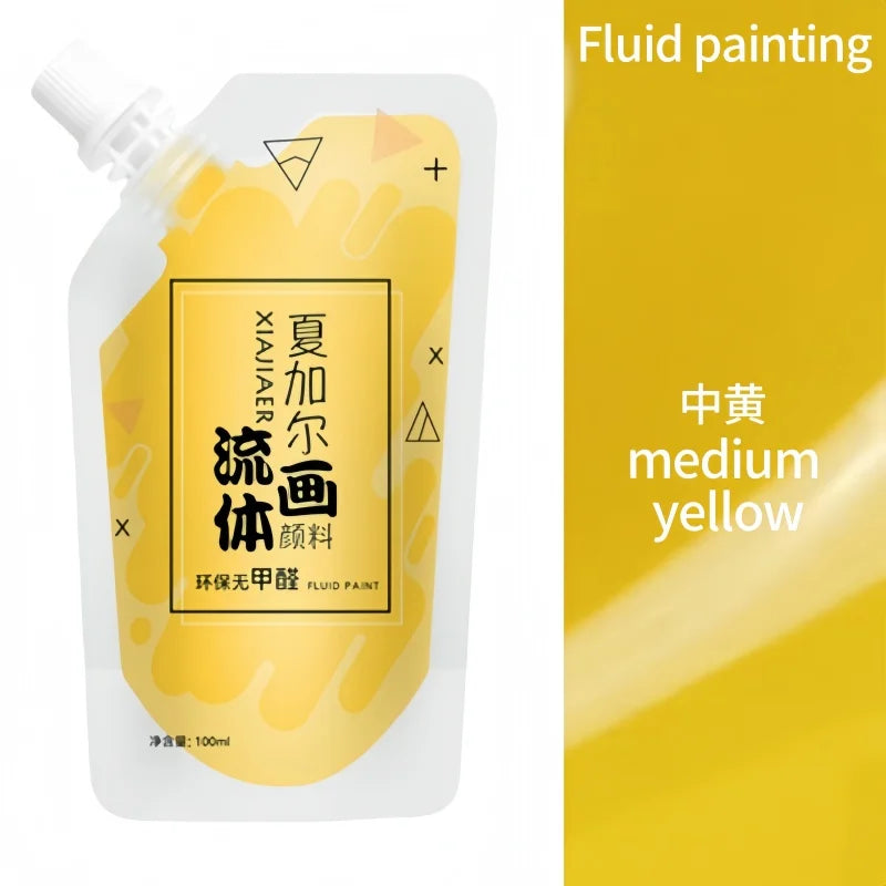 100ml Multi-farvet Flydende Akrylmaling Taske