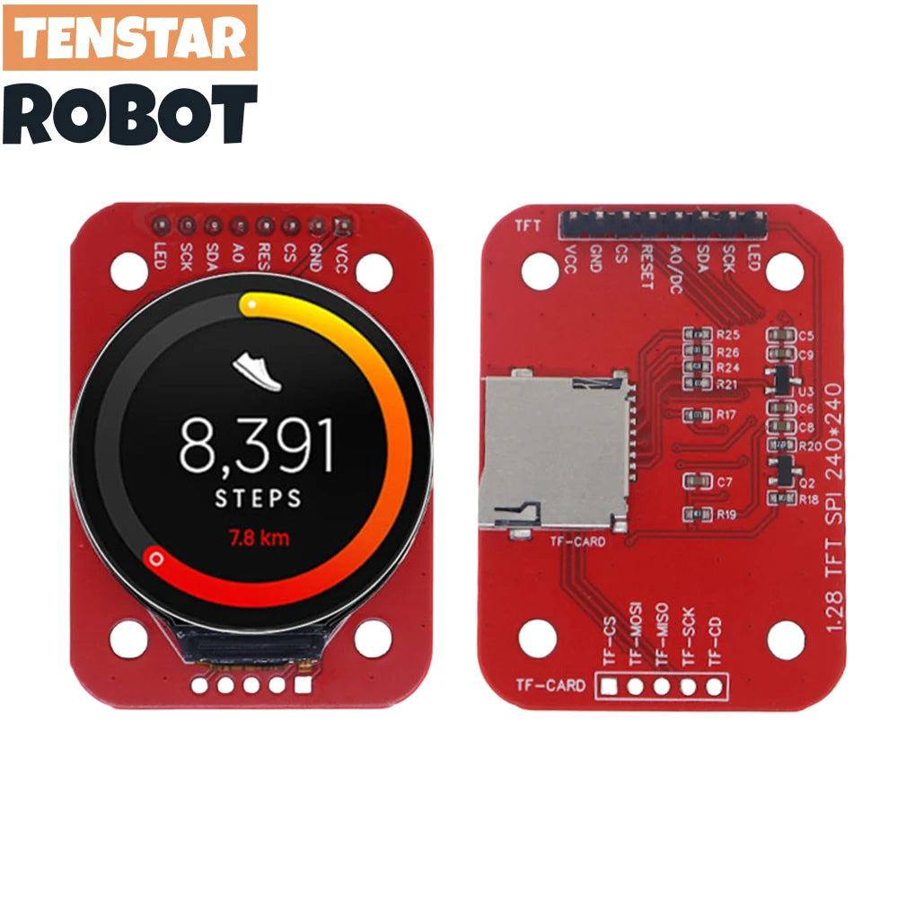 Módulo de ecrã TFT GC9A01 de 1.28-Inch - redondo ou quadrado