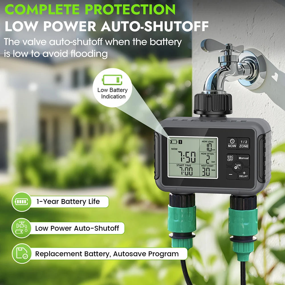 Garden Irrigation Timer - Outlet Options