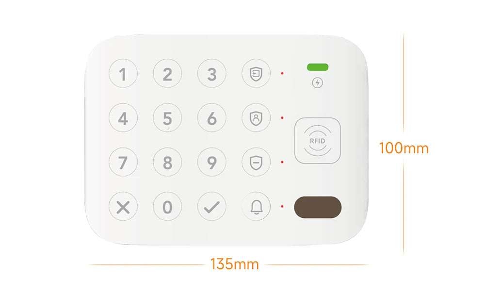 Teclado Táctil Inalámbrico LoRa Inteligente Staniot, 500 m de alcance de transmisión, Etiqueta RFID compatible con Secpanel 7 Pro, Panel de Control de Alarmas, Accesorios de Seguridad para el hogar