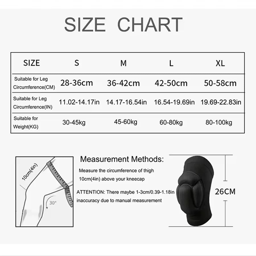 1Pair Thickened Protection Sports Kneepad Gym Support Fitness Gear Gear Basketball Brace Protector Male/Female Non Slip Pads 