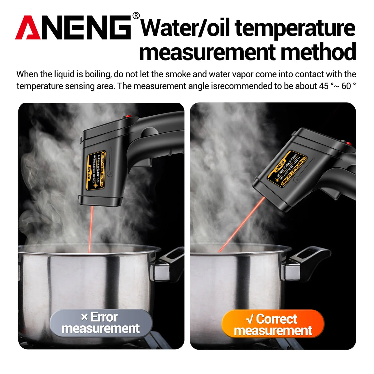 Misuratore digitale di temperatura e umidità ANENG TH202/TH201
