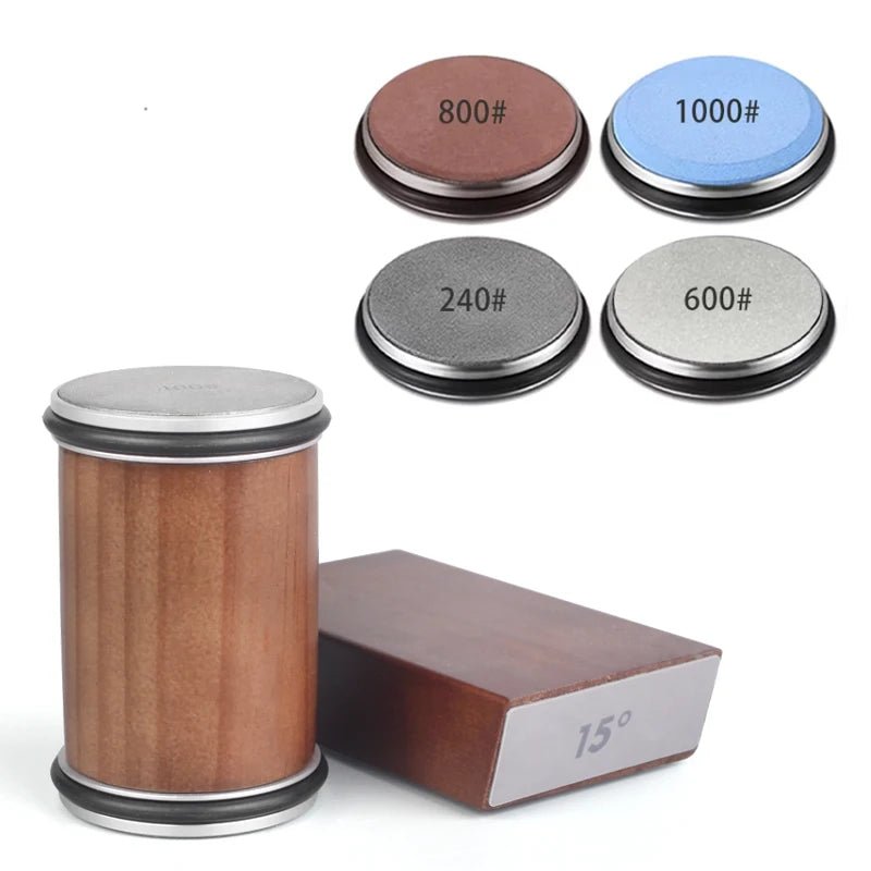 Rolling Knife Sharpener Magnetic Knife Holder Diamond Sharpening Stone Kit with 15 and 20 Degrees Angle Roller Kitchen Accessory 