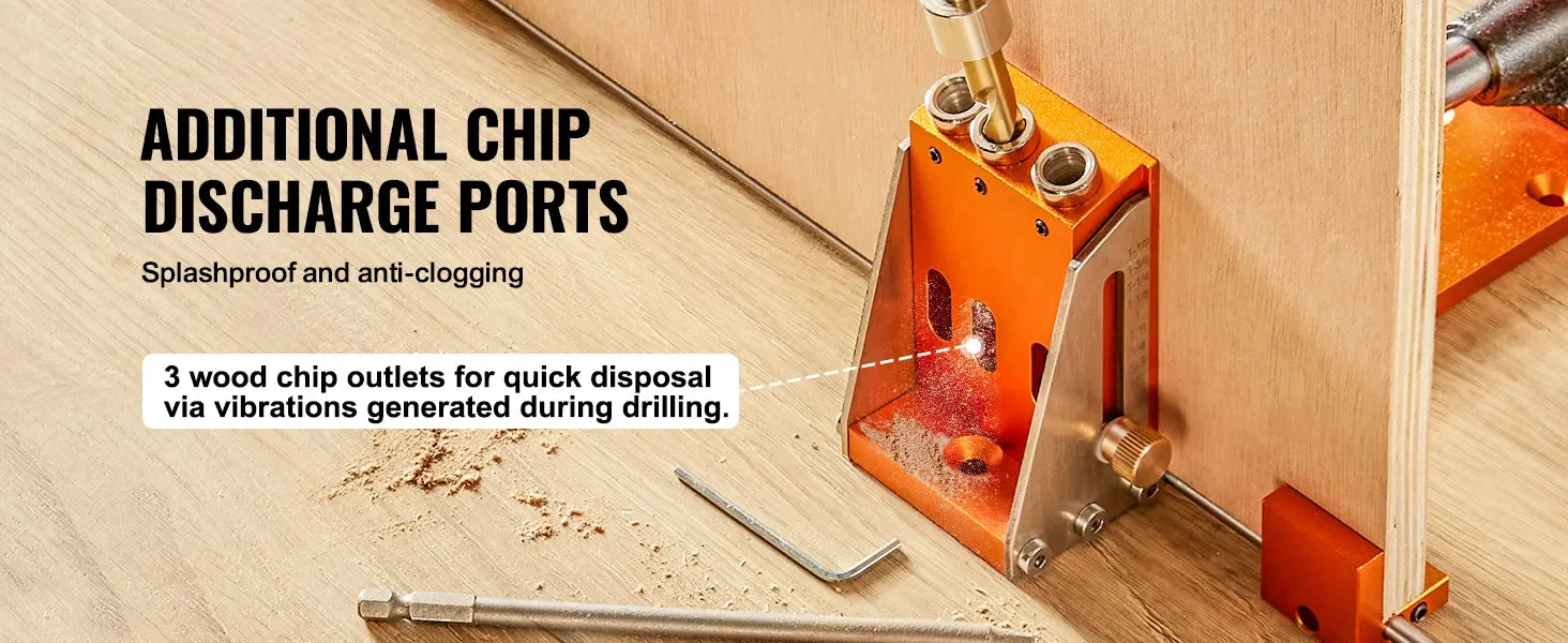 34-Piece Pocket Hole Jig Kit with C-Clamp and Drill Accessories