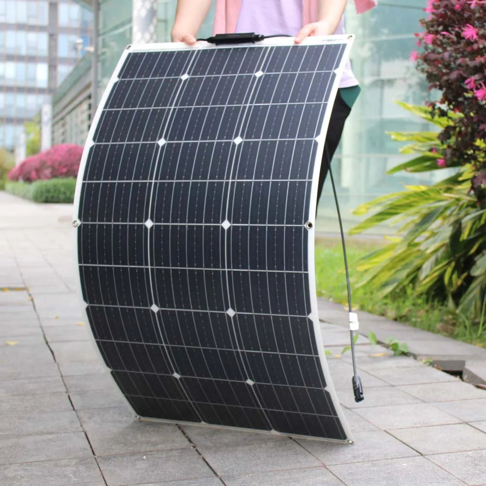 100W гъвкав монокристален соларен панел 12V/24V