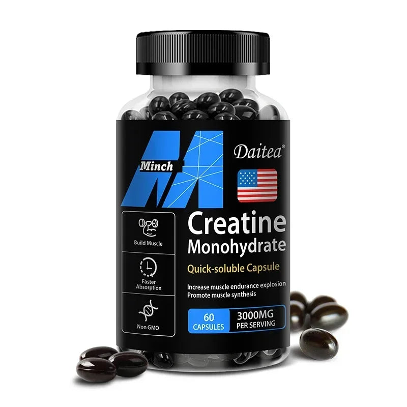 Creatine Monohydrate Supplement Capsules