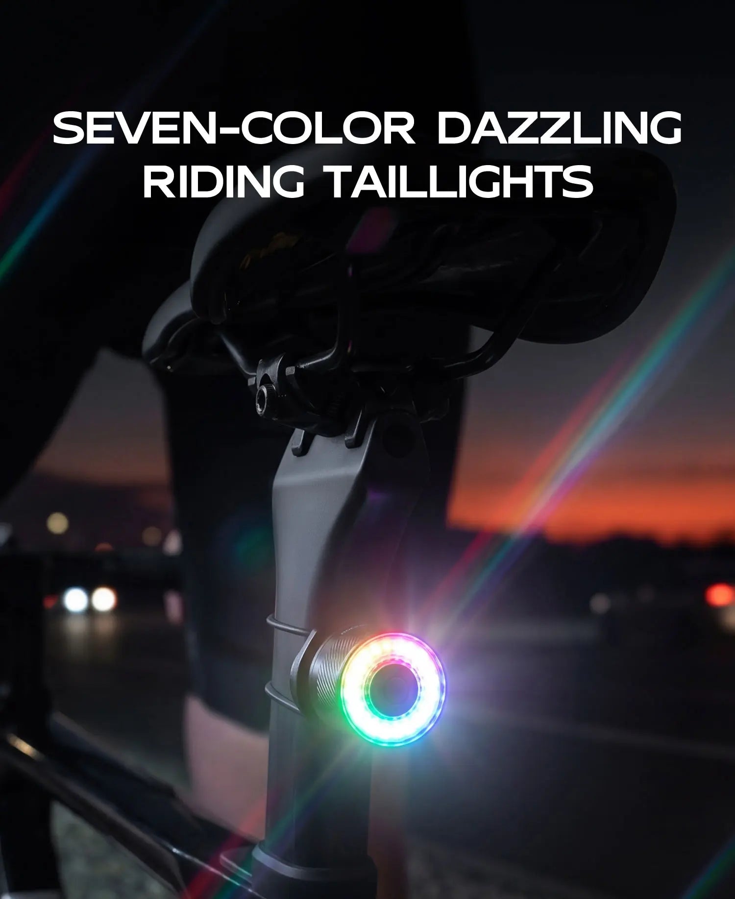 Luz trasera inteligente para bicicleta con sensor de freno e impermeabilidad IPX6