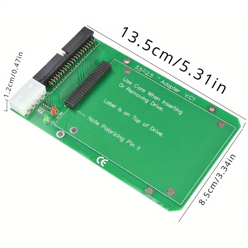 Adaptor IDE pentru hard disk de la 2.5 la 3.5 inci, cu 44 de pini la 40 de pini