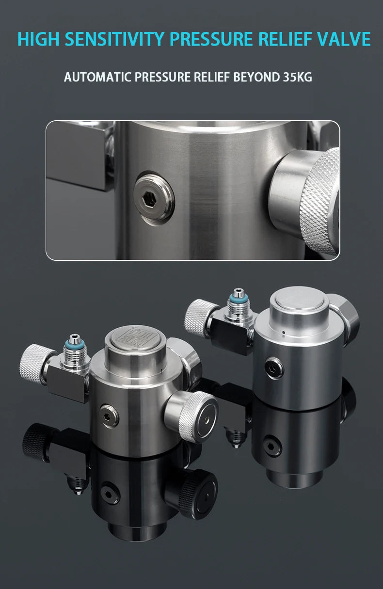 Stainless Steel Aquarium CO₂ Generator Kit — 1 L or 2 L