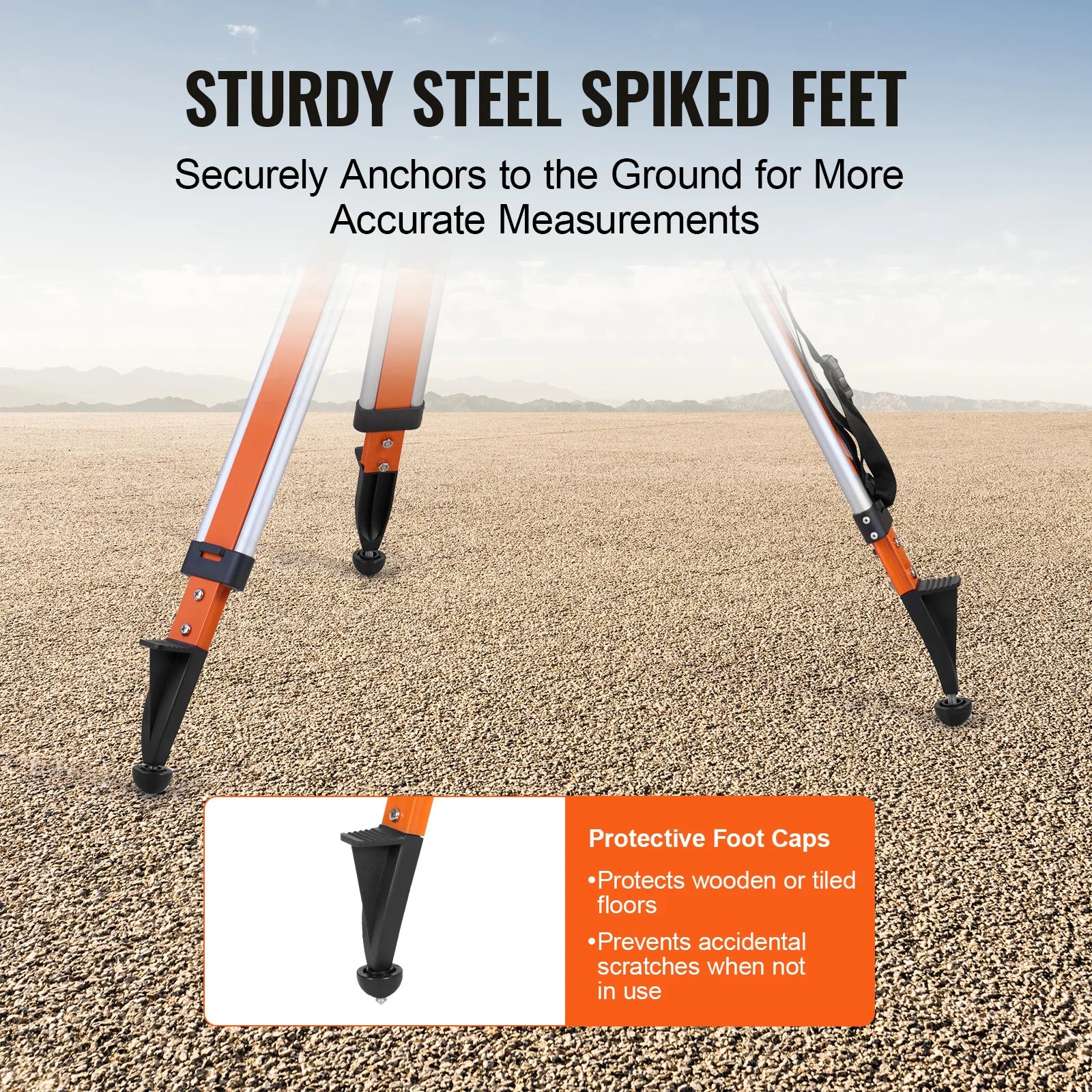 Laser Level Tripod Stand Adjustable Aluminum Survey Tripod
