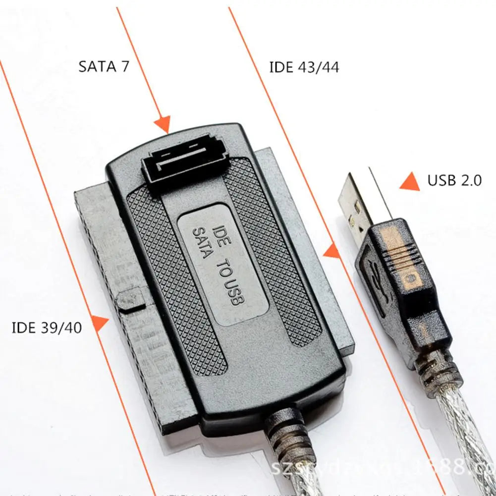 Câble adaptateur USB 2.0 vers disques SATA et IDE