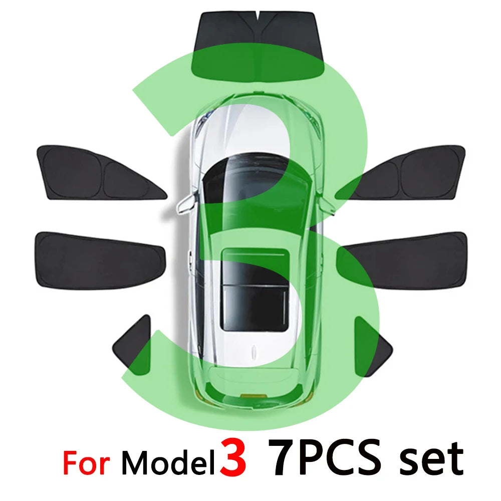 Vehicle Window Sunshades for Model 3 and Model Y – Options