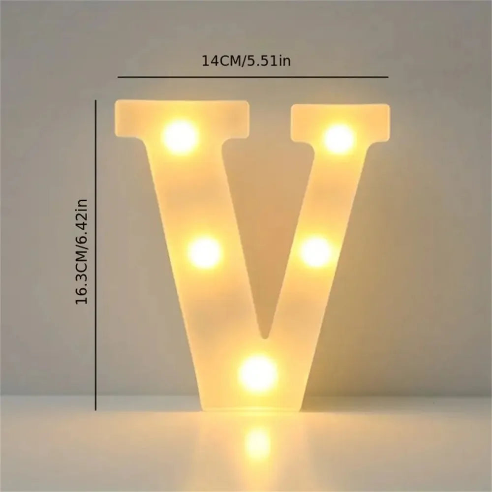 Varmhvit LED-bokstav- eller tallampe