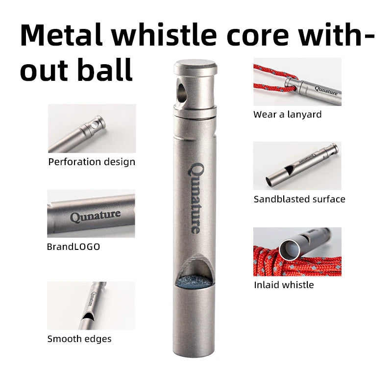 Notfall Aluminium Sicherheits-Pfeife für Wandern, Camping & Outdoor