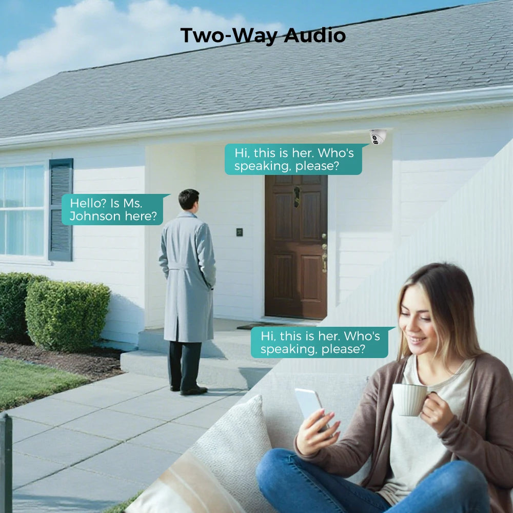 4K 12MP PoE Dome Security Camera with Motion Detection