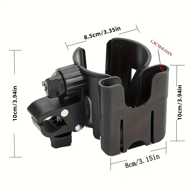 2-in-1 Universal Stroller Cup Holder With Phone Mount