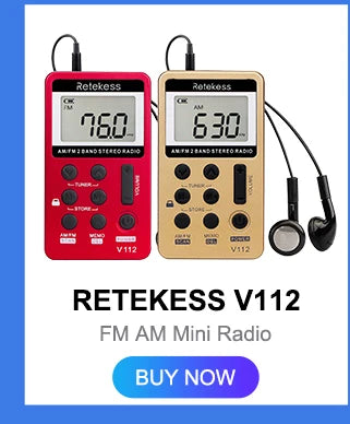 RETEKESS V115 Radio FM AM SW Portable Radios Rechargeable  Radio Batteries multiple bands  USB Recorder Speaker for Elders TX32 
