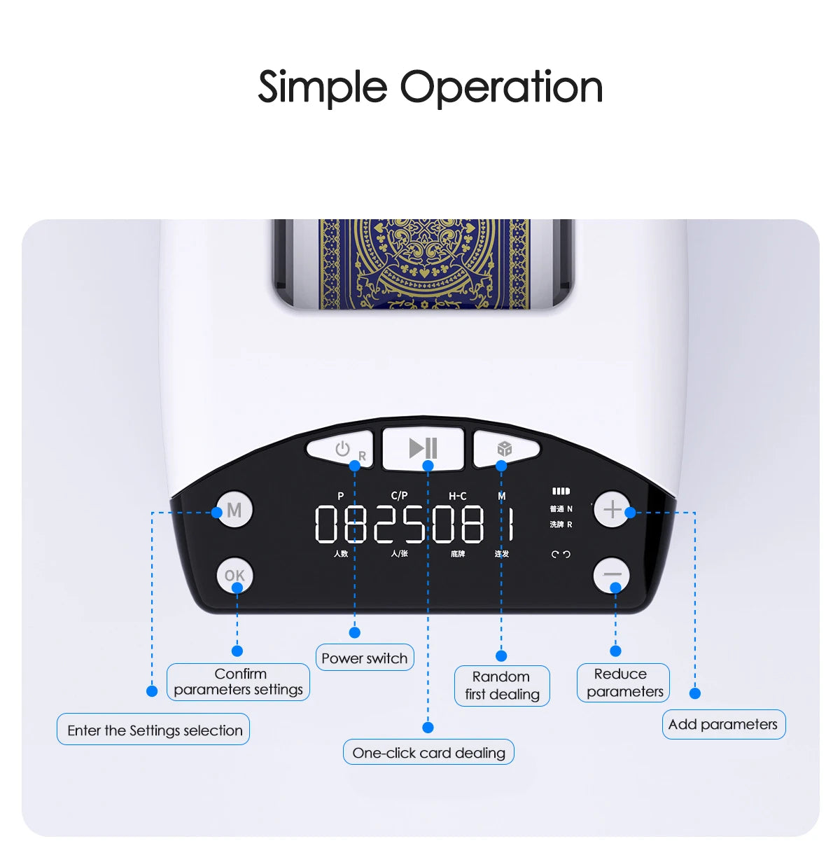 Rechargeable Automatic Playing-Card Dealer