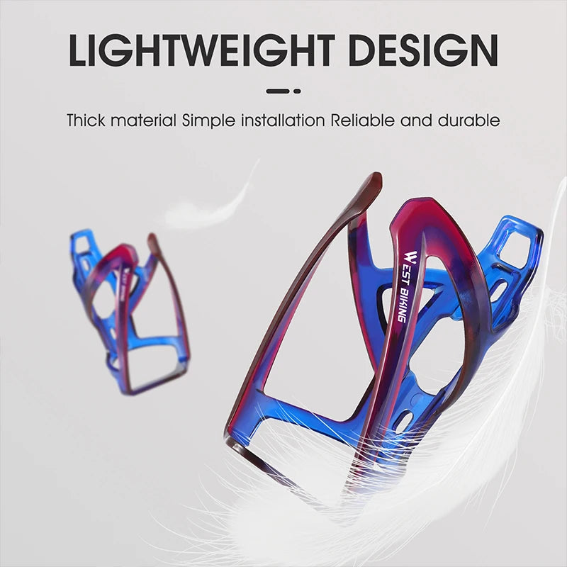 WEST BIKING Bicycle Water Bottle Cage Colorful Gradient Cycling Bottle Holder Ultralight MTB Road Bike Water Bottle Bracket 