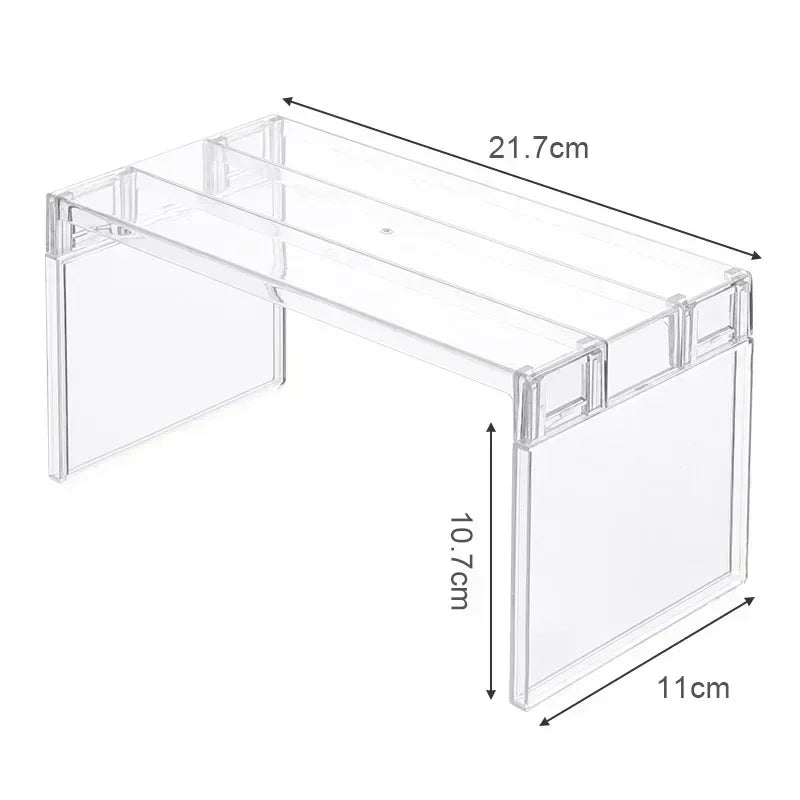 Clear Raised Storage Shelf, Small or Large