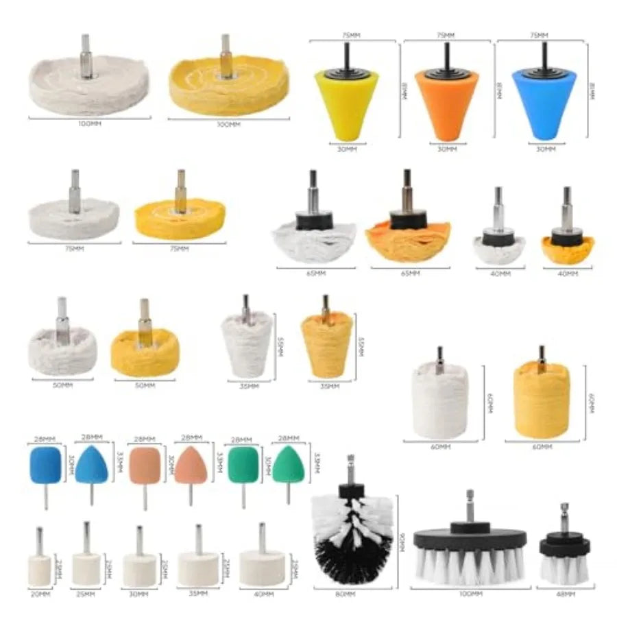 Aluminum Wheel Polishing Kit for Drill Buffing Wheel