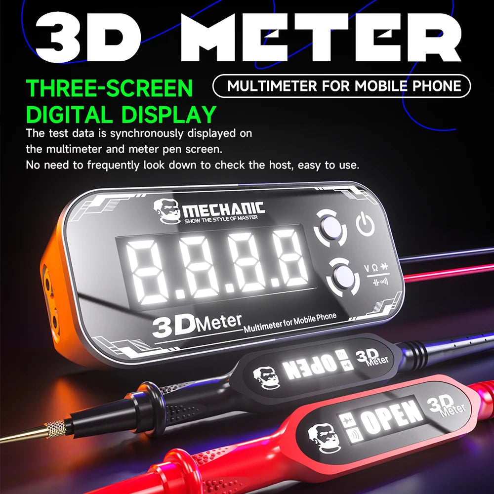 Three-Screen Electronics Multimeter