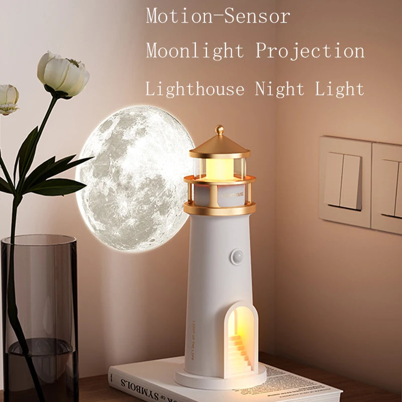 Moon Projection Night Light with Remote, Motion Sensor