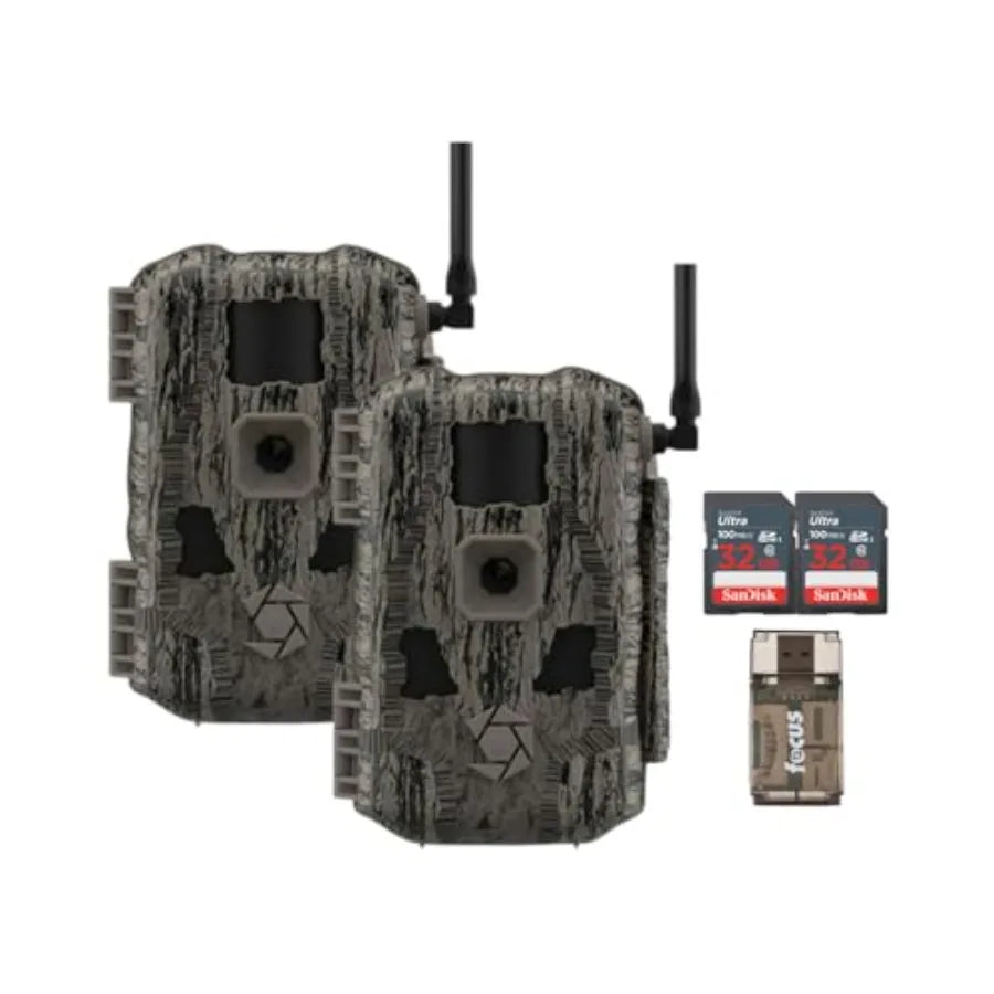 36MP Cellular Trail Camera Bundle, 2-Pack with 32GB