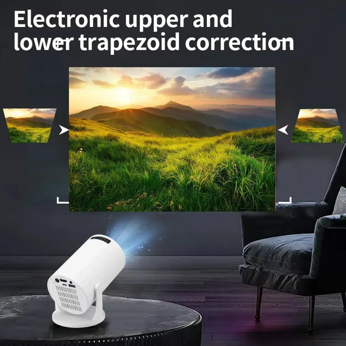 Ny SmartProjector Mini HY300 8K Android 11 Dubbel Wifi6 290ANSI Allwinner H726 BT5.4 1080P 1280*720P Hemmabiougn Outdoor Projektor