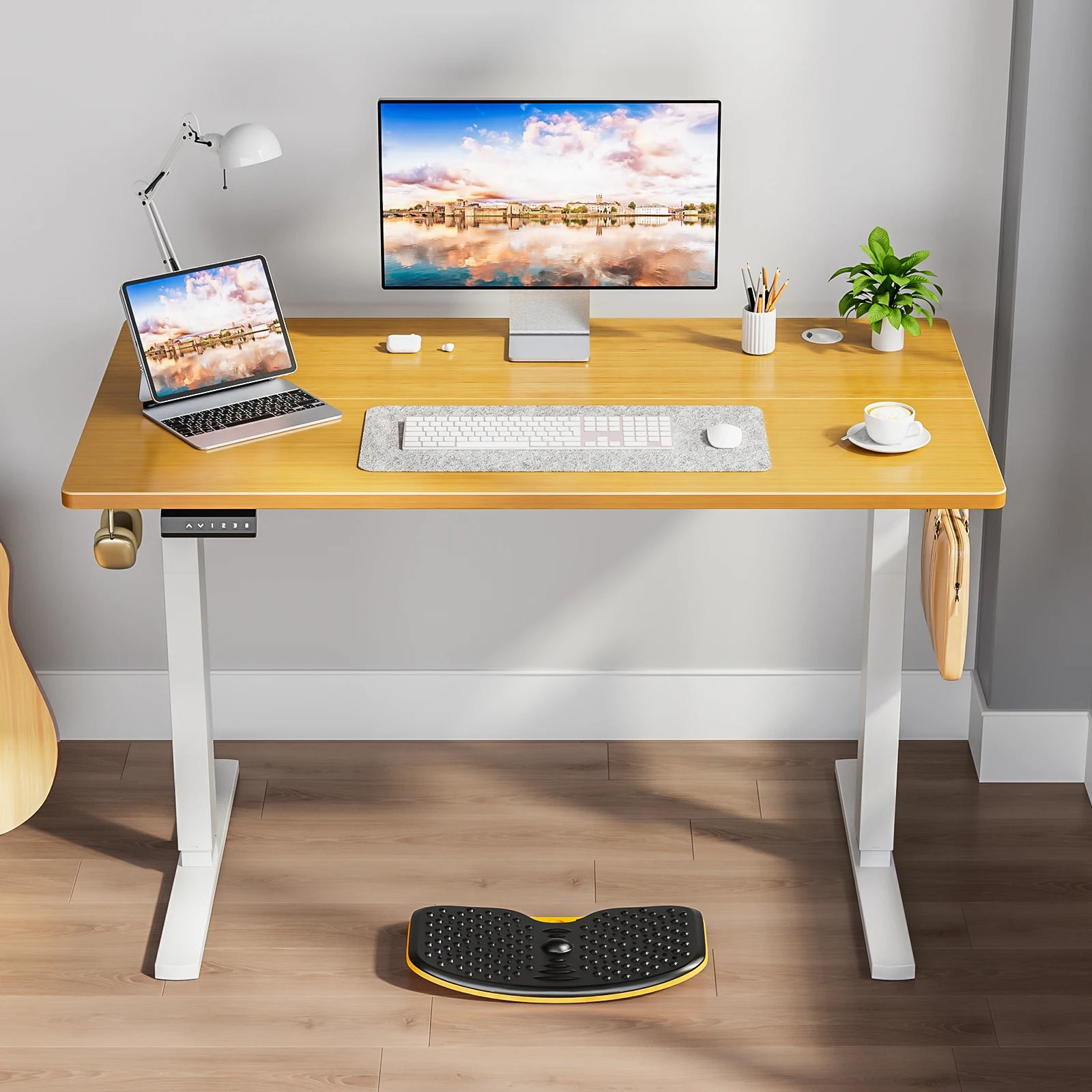 Electric Adjustable Standing Desk with Memory Height Control