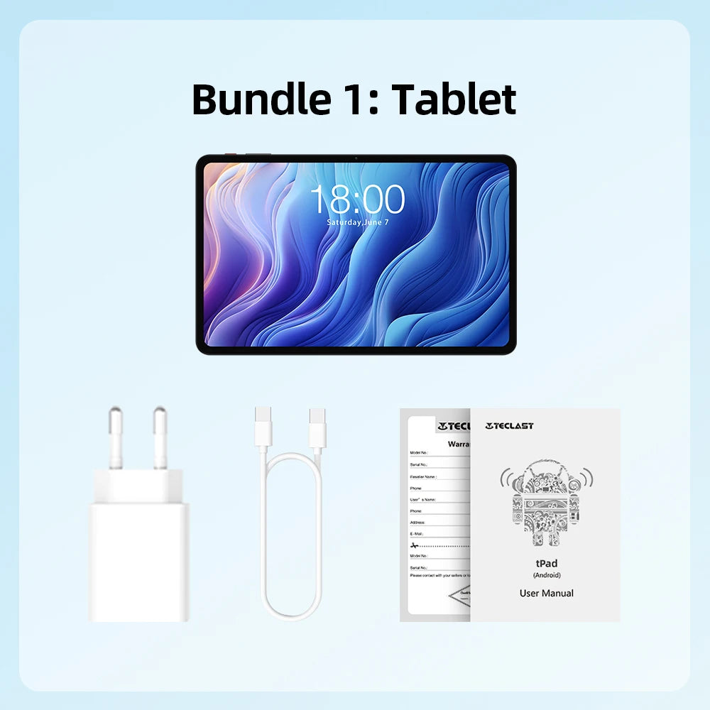 Teclast T60 12" Tablet Οθόνη 2K Android 14 T620 8-πύρηνος Μέγιστη 20GB RAM 256GB ROM 4G LTE τύπος C 8000mAh Γρήγορη Φόρτιση Widevine L1