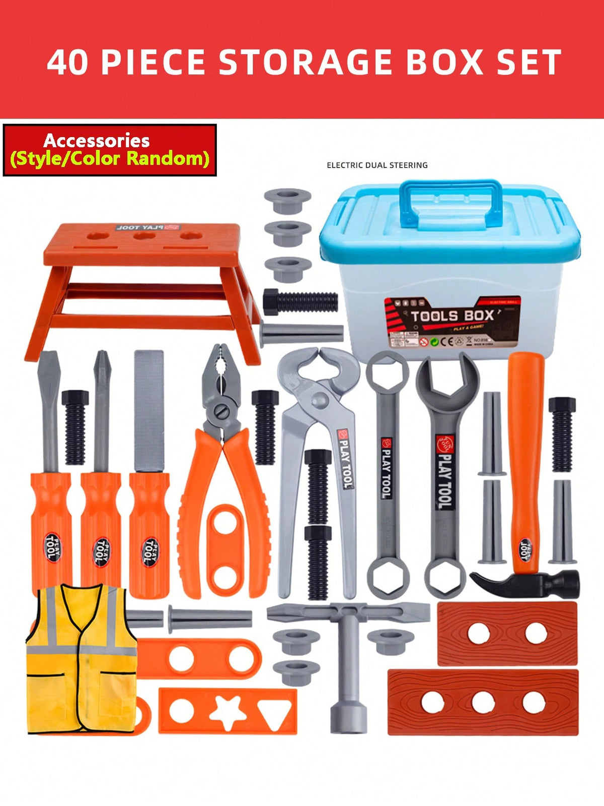 Kids Pretend Tool Kit for Imaginative Repair Play