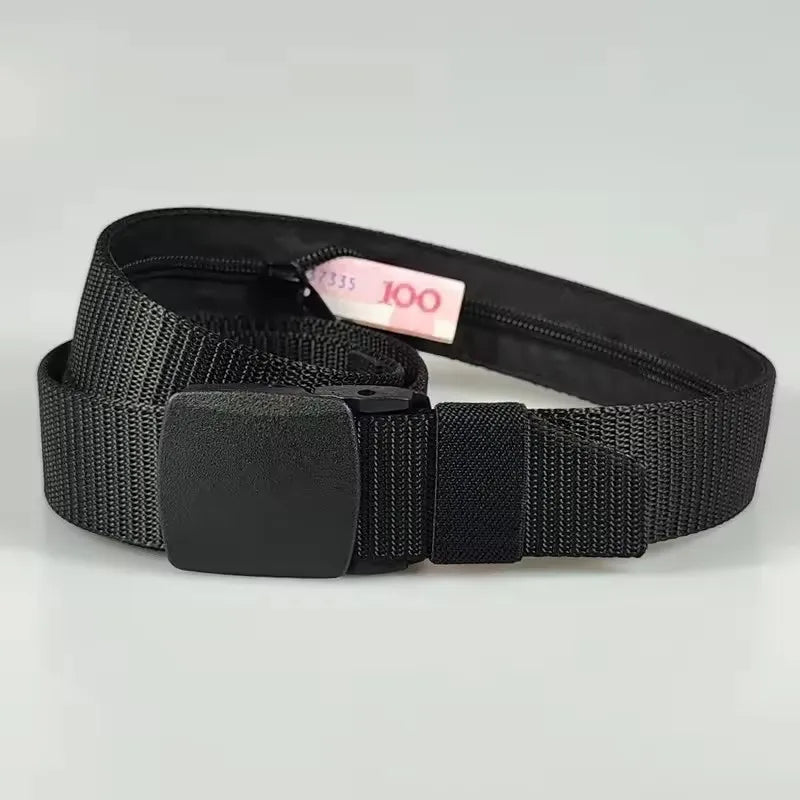 New Travel Cash Anti Theft Belt Waist Bag Women Portable Hidden Money Strap Belt Wallet Waist Pack Men Hiding Belt For Men Women