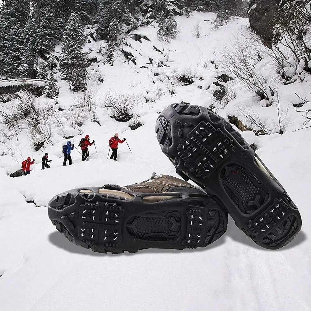 24 Nýtů Ice Snow Traction Cleats Stretch Rubber Wear-resistant Winter Walking Boots Cleats Non-slip Gripper Snow Spikes