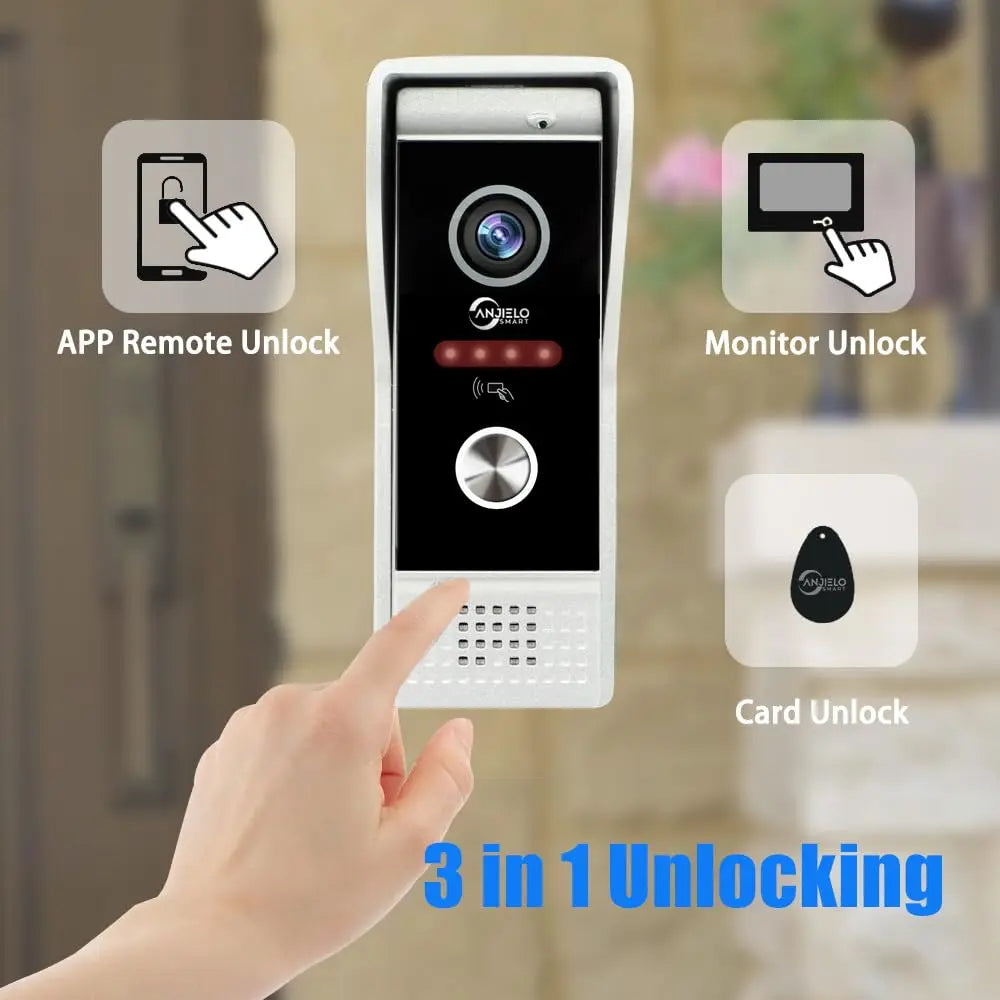 1080P Video Intercom Wifi 7/10 Inch Monitor Kit for Apartment System Home Security Wired Doorbell Card Swipe Private House Tuya Spy-shop.com