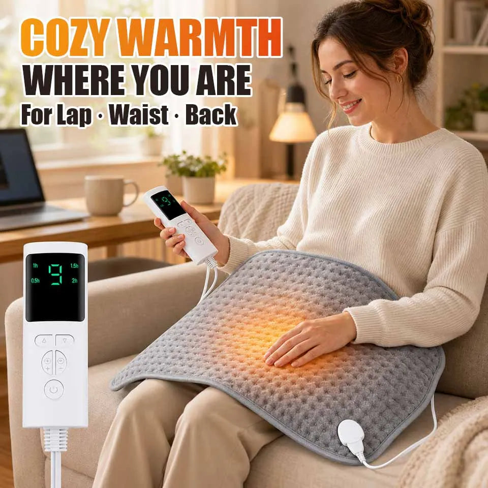 Electric Heating Pad with 10 Heat Levels and 3 Timers