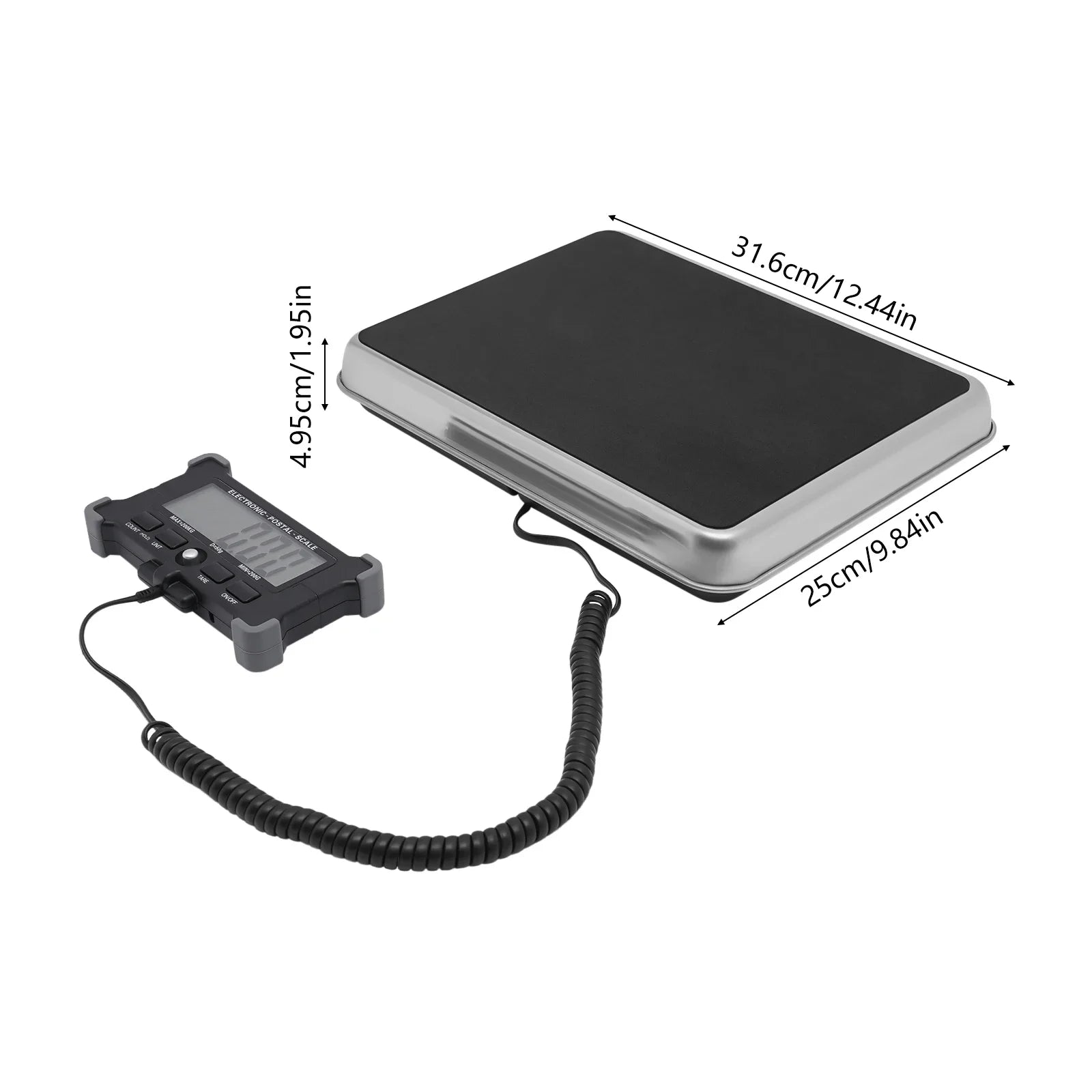440 lb Heavy Duty Postal Package Scale with LCD Display