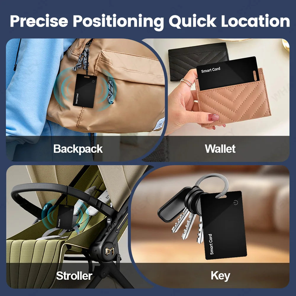 Găsește-ți portofelul cu GPS, Card tracker pentru Android - Ultra-subțire, etichetă inteligentă Bluetooth, reîncărcabilă, pentru portofel și bagaje, anti