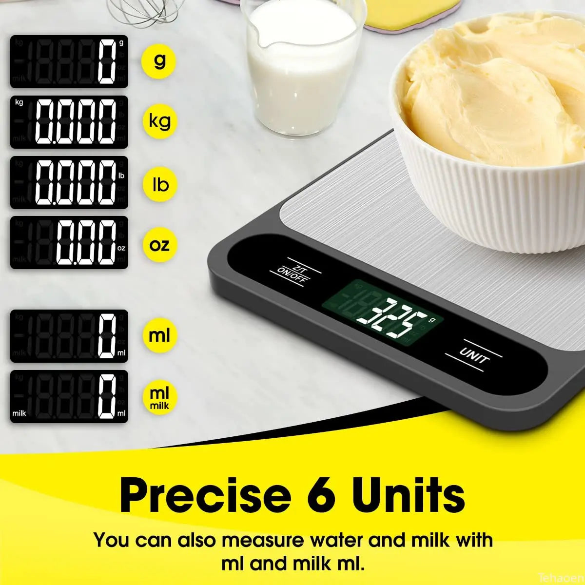 Digital Kitchen Scale - Battery or USB Charging