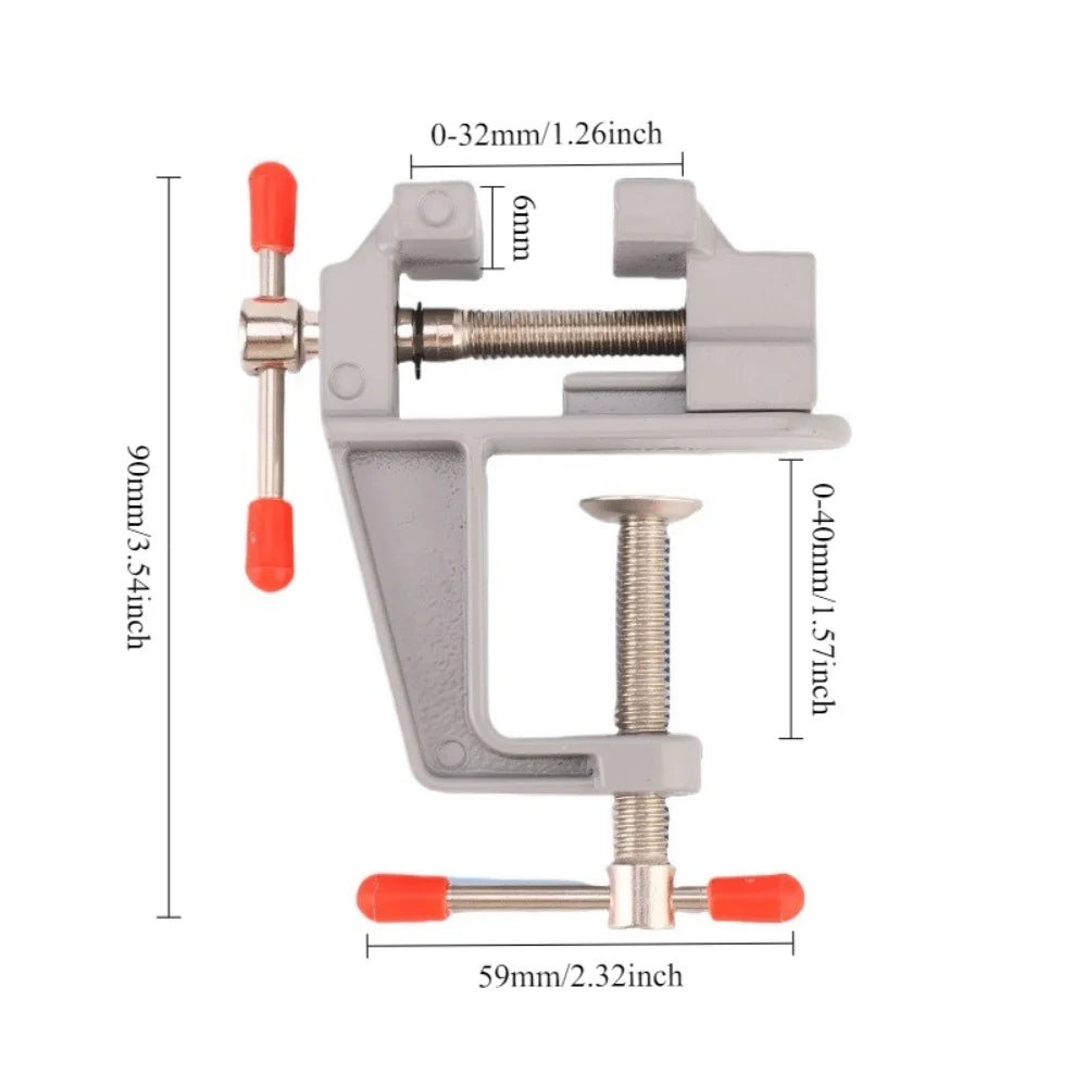 Mini tornillo de banco con abrazadera para manualidades y trabajos de ocio