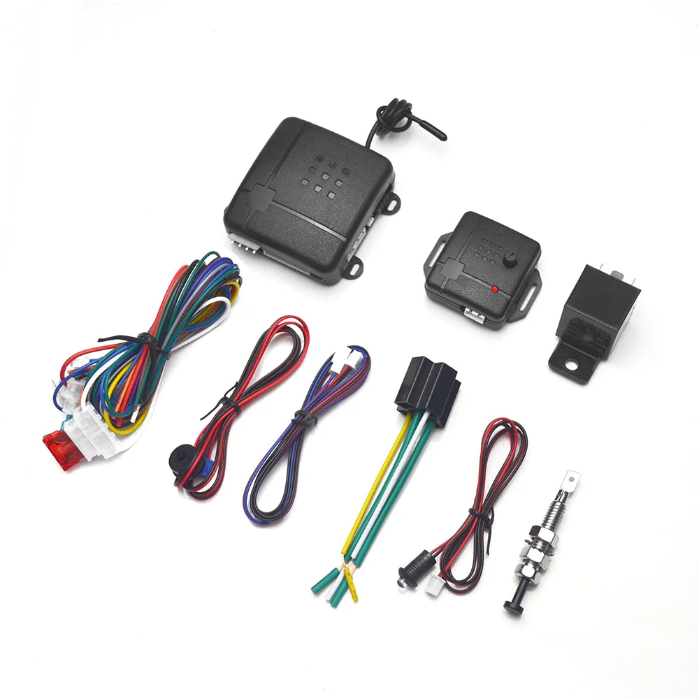 Universal Car Alarm System with Remote & App Keyless Entry Control