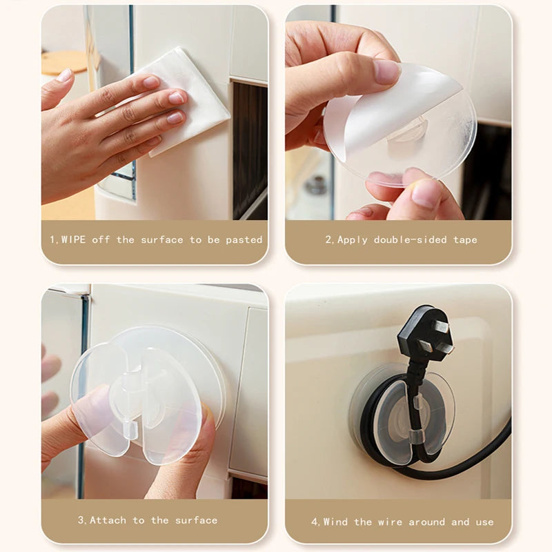 Cable Storage Winders for Desks and Appliances, 5 Pack