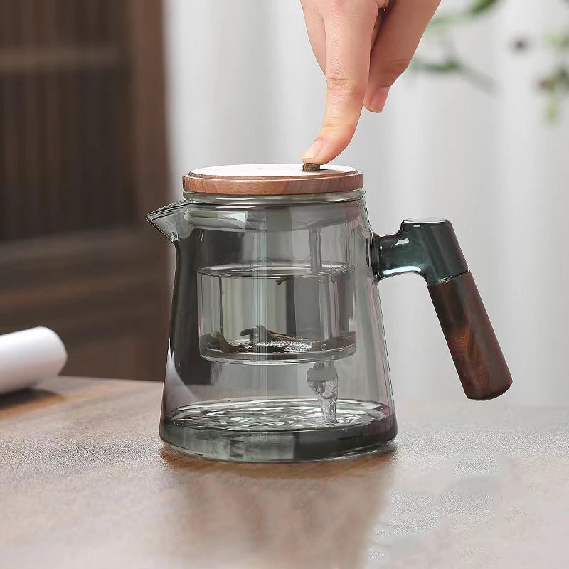 Tea Ceremony Culture Large Capacity Dividing Teacup Removable Glass Inner Tank Home Tea Water Separation Filter Teacup 