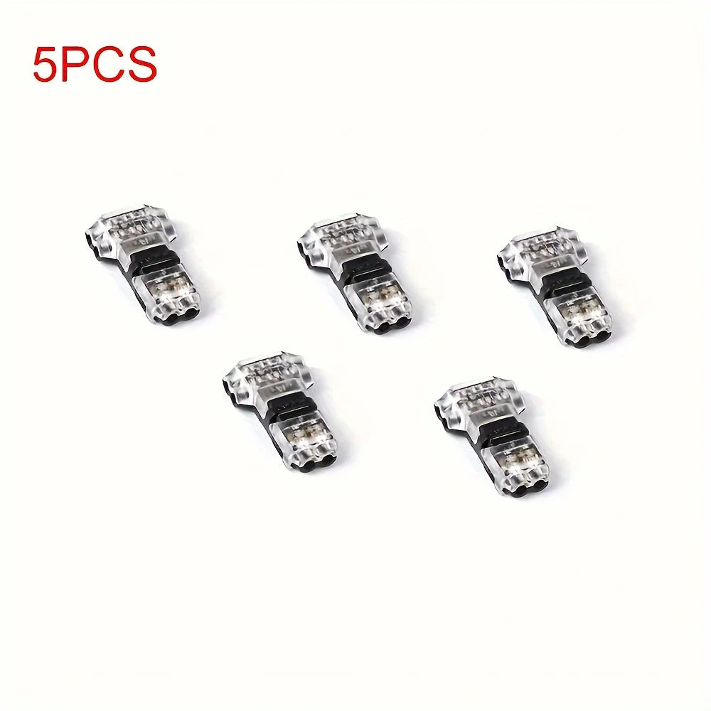 5/10/20PCS Wire Cable Snap In T2 Connector No-solder No-peel Quick Terminal Connections Joiners Auto Plug Electrical Accessories 