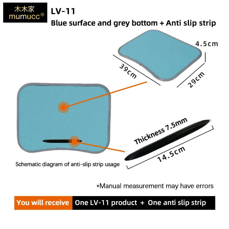 Cushioned Laptop Lap Desk with Wood Surface & Built-In Mouse Pad