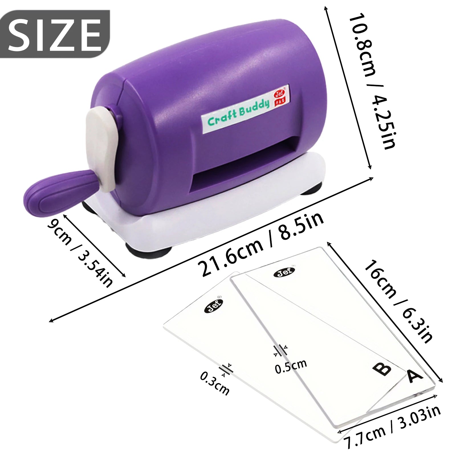 Handmatige stans- en embosmachine voor scrapbooking