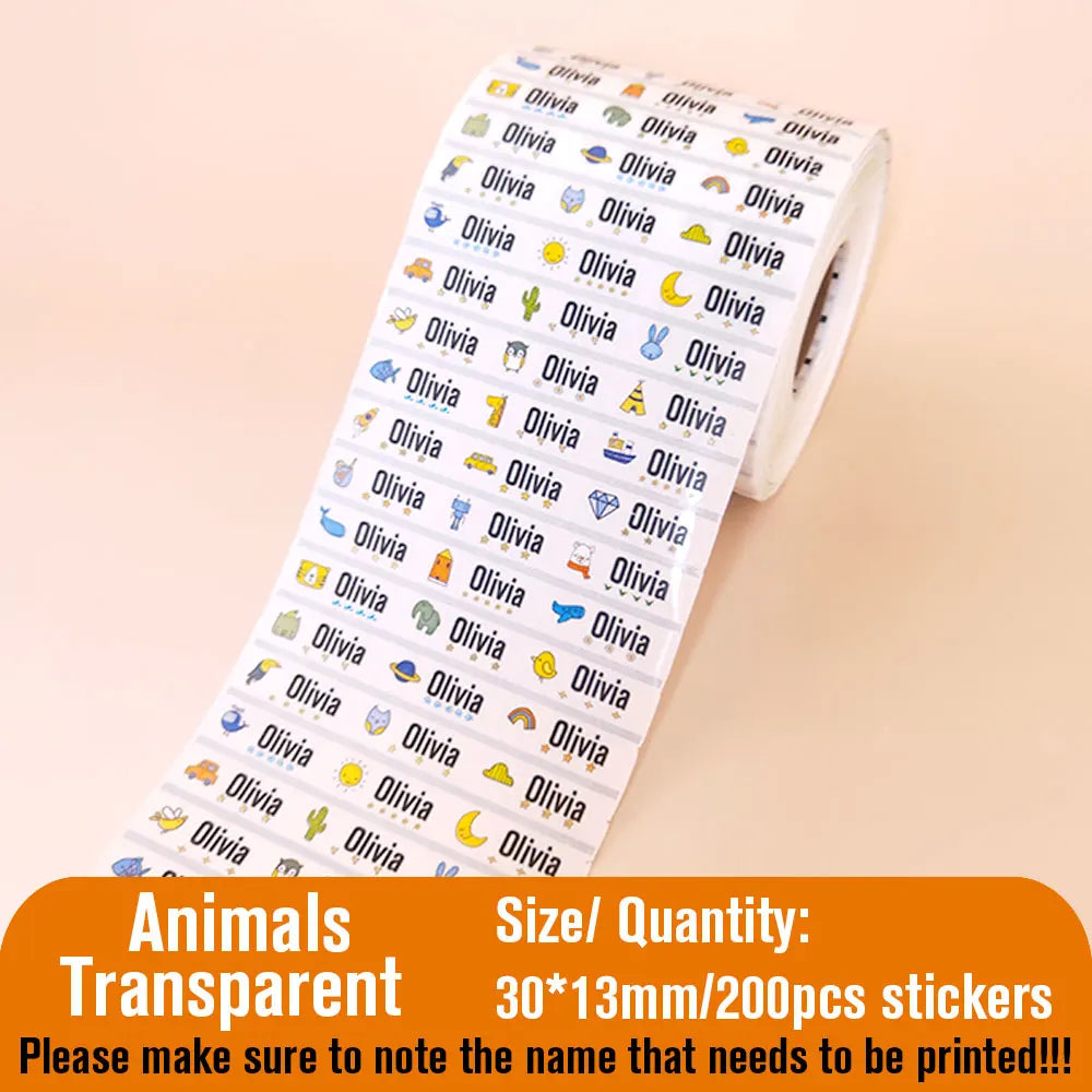 Personalised Name Stickers for School Items