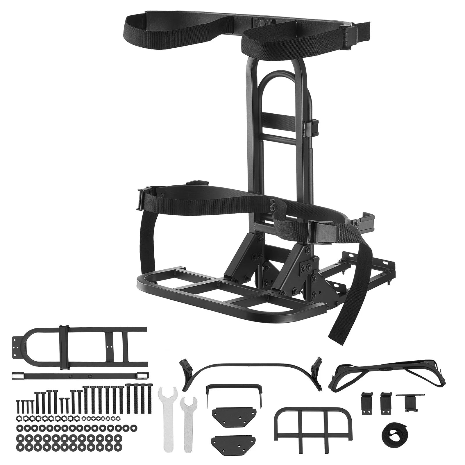 SucceBuy Golfwagen Rücksitz-Taschenhalter 70,7 x 40,9 x 78,5 cm, kompatibel mit den meisten Golfwagen mit hinterer Sitz-Griffstange, Schwarz
