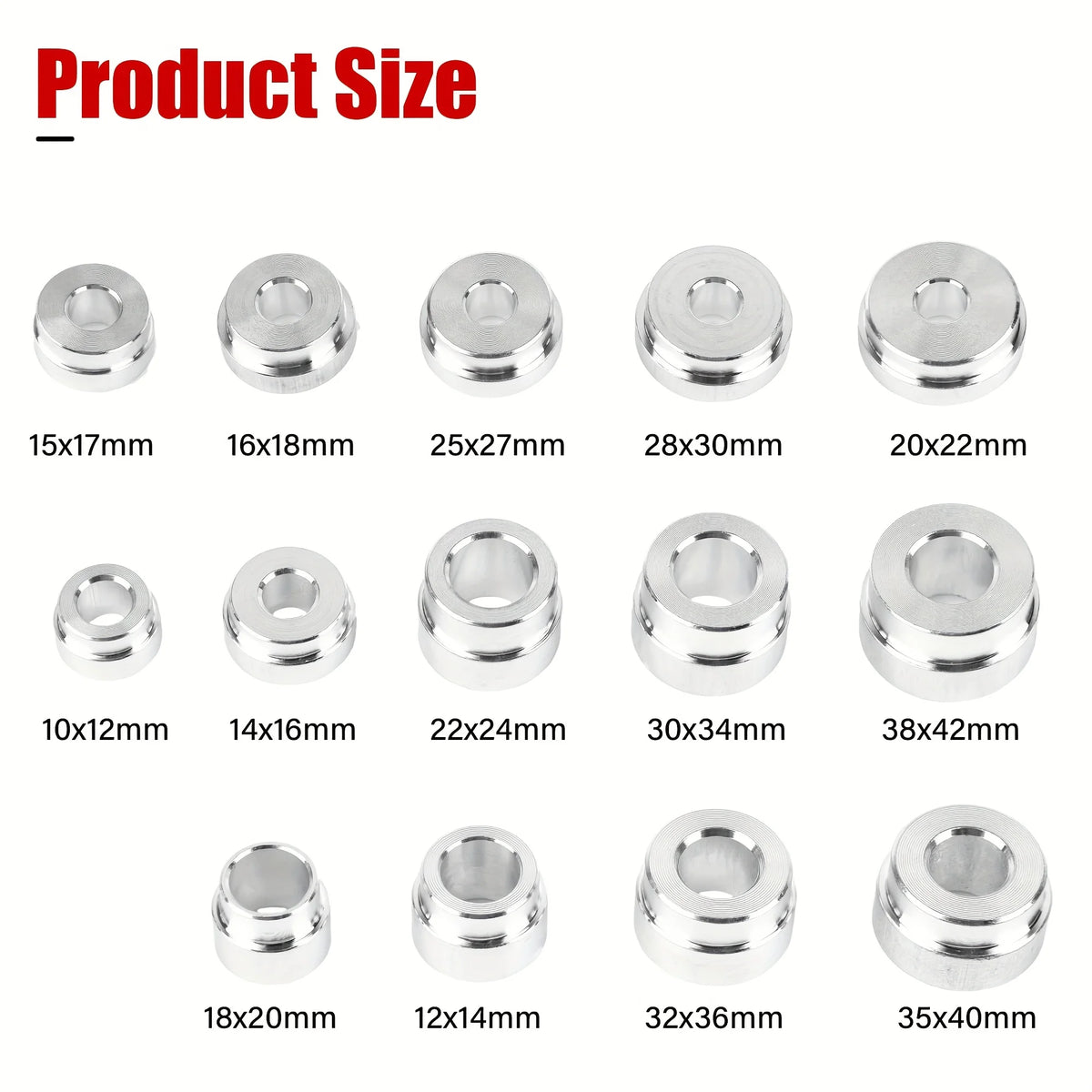 17Pcs/Set Seal Driver Installer Remover Automotive Tools Aluminum Wheel Bearing Kit Bearing Disassembly Tool Repair Kit