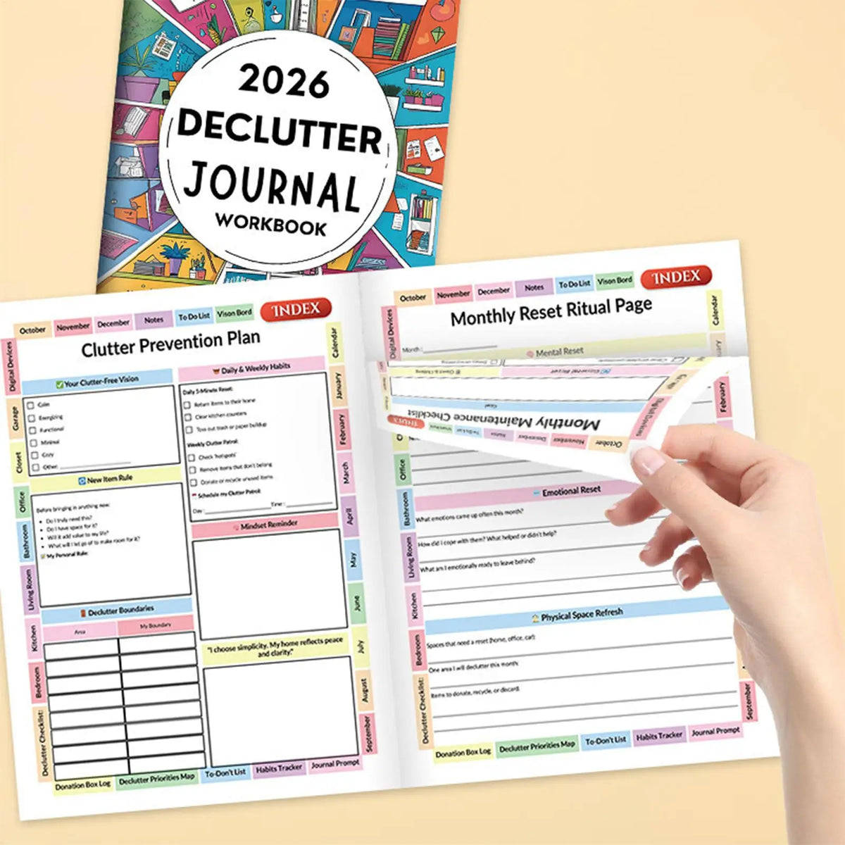 2026 Declutter Journal and Home Organising Workbook